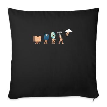 Cloud Computing Evolution - Idée cadeau pour Nerd - Housse de coussin décorative 45 x 45 cm - noir - Devant