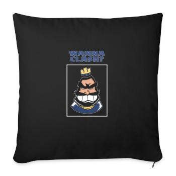 Wanna Clash Arena Royale Clans - Sofa pillowcase 17,3'' x 17,3'' (45 x 45 cm) - black - Front