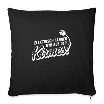Elektrisch Fahren Wir Auf Der Kirmes - Sofakissenbezug 45 x 45 cm - Schwarz - Vorne