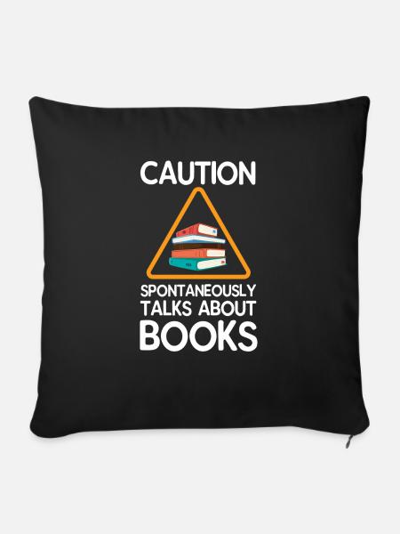 Buch - Sofakissenbezug 45 x 45 cm - Schwarz