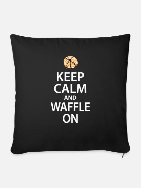 Waffel - Sofakissenbezug 45 x 45 cm - Schwarz
