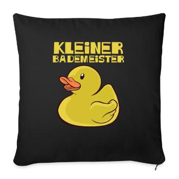 Bademeister Freibad See Pool Schwimmer Kleiner - Sofakissenbezug 45 x 45 cm - Schwarz - Vorne