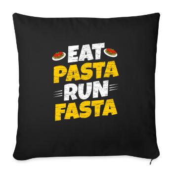 Pasta - Sofa pillowcase 17,3'' x 17,3'' (45 x 45 cm) - black - Front