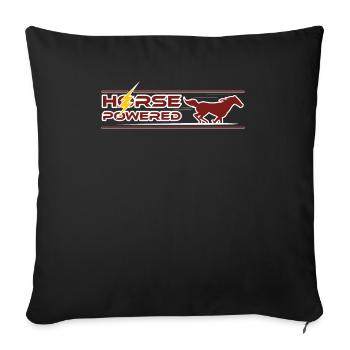 The strength of horses - Sofa pillowcase 17,3'' x 17,3'' (45 x 45 cm) - black - Front