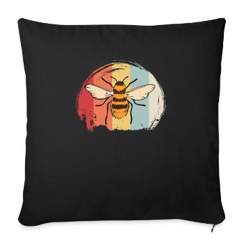 Abeille - Housse de coussin décorative 45 x 45 cm - noir - Devant