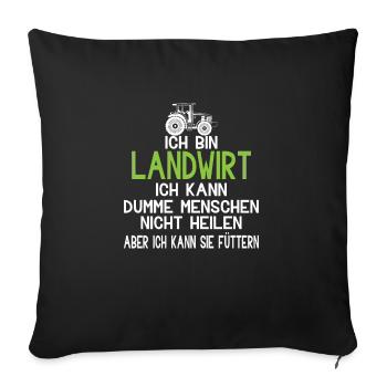 Landwirt Bauer Bauernhof Traktor - Sofakissenbezug 45 x 45 cm - Schwarz - Vorne