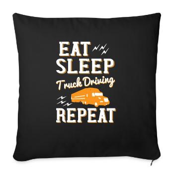 Future Truck Driver like Me Uncle Trucker Gift - Sofa pillowcase 17,3'' x 17,3'' (45 x 45 cm) - black - Front