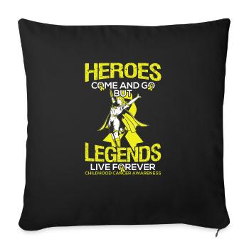 Cancer Defeats Gift for Children Of Survivors - Sofa pillowcase 17,3'' x 17,3'' (45 x 45 cm) - black - Front