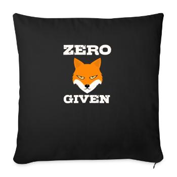 Zero Fox Given - Fox Head Design - Sofa pillowcase 17,3'' x 17,3'' (45 x 45 cm) - black - Front