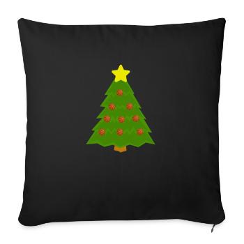 Basketball Christmas Tree Design Sports Lover - Sofakissenbezug 45 x 45 cm - Schwarz - Vorne