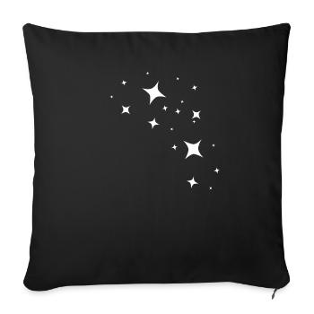 Étoiles étoiles - Housse de coussin décorative 45 x 45 cm - noir - Devant