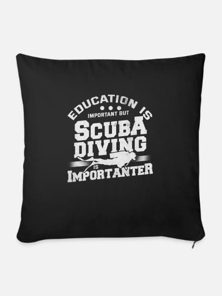 Scuba Diving - Sofakissenbezug 45 x 45 cm - Schwarz