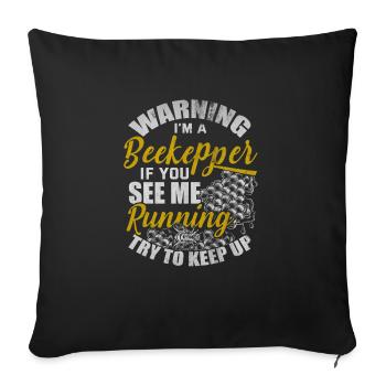 Imker Biene Honig Natur Bienchen Geschenk Imkerin - Sofakissenbezug 45 x 45 cm - Schwarz - Vorne