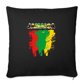 Police de la Jamaïque avec indicateur - Housse de coussin décorative 45 x 45 cm - noir - Devant