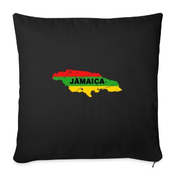 Police de la Jamaïque avec indicateur - Housse de coussin décorative 45 x 45 cm - noir - Devant