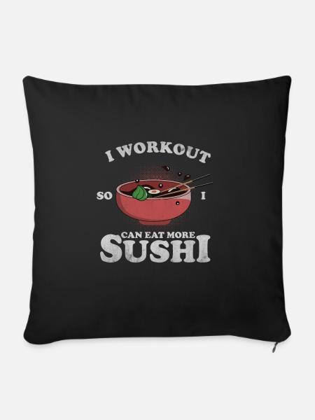 Sushi - Sofakissenbezug 45 x 45 cm - Schwarz