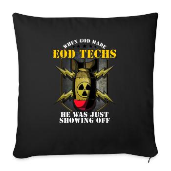 Devis sur l'élimination des explosifs EOD Tech - Housse de coussin décorative 45 x 45 cm - noir - Devant