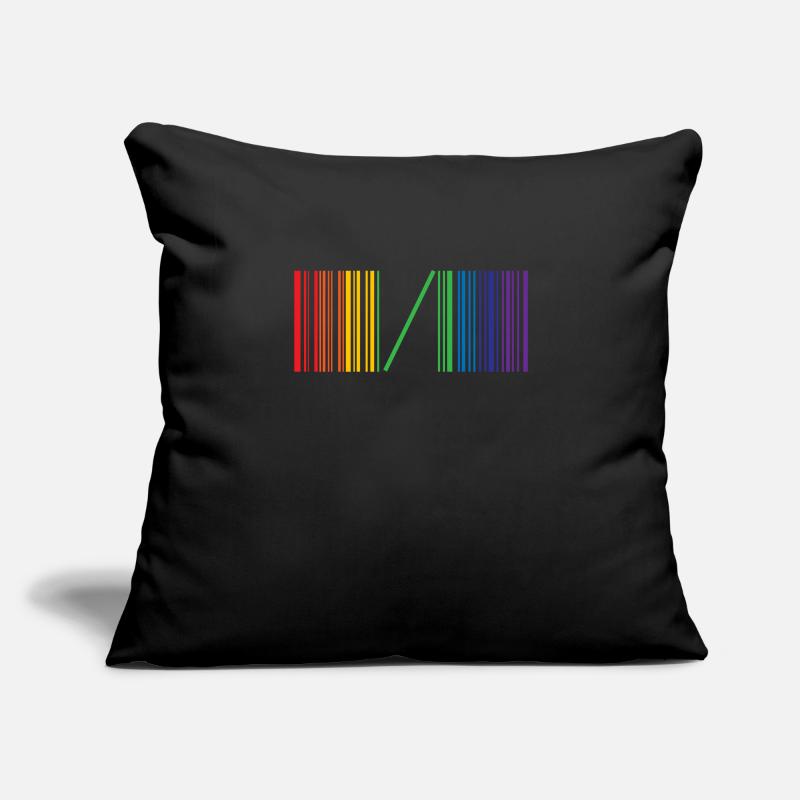 Be Different Gay Pride Code-barres Code-barres Rainbow Housse de coussin décorative 45 x 45 cm