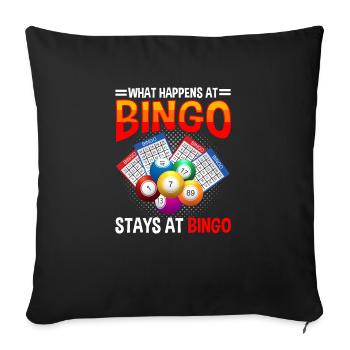 Drôle de Joueur de Balle De Jeu de Cartes Sort - Housse de coussin décorative 45 x 45 cm - noir - Devant