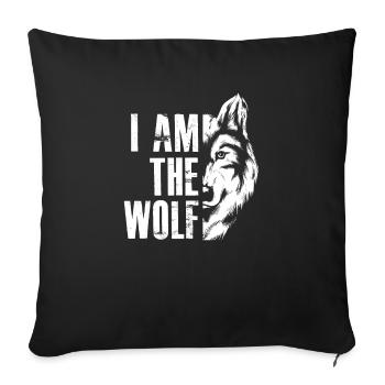 I am the wolf wild wolf pack and wolves - Sofa pillowcase 17,3'' x 17,3'' (45 x 45 cm) - black - Front