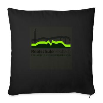 Logo of the Realschule Heubach RSH Schule Heubach - Sofa pillowcase 17,3'' x 17,3'' (45 x 45 cm) - black - Front