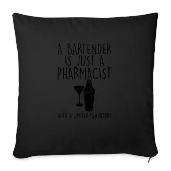 Barkeeper - Sofakissenbezug 45 x 45 cm - Schwarz - Vorne