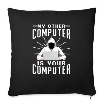 Hacker Computer - Sofakissenbezug 45 x 45 cm - Schwarz - Vorne