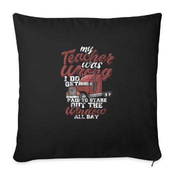 truck - Sofa pillowcase 17,3'' x 17,3'' (45 x 45 cm) - black - Front