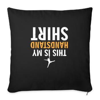 Handstand| Upside Down| Cool| Balance| Reverse - Sofa pillowcase 17,3'' x 17,3'' (45 x 45 cm) - black - Front