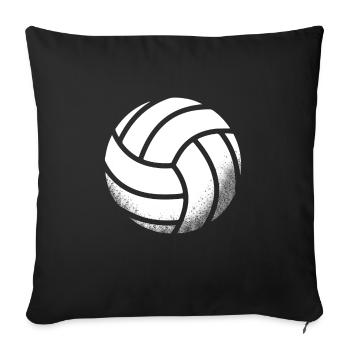 Volleyball or beachball as a motif for your own - Sofa pillowcase 17,3'' x 17,3'' (45 x 45 cm) - black - Front