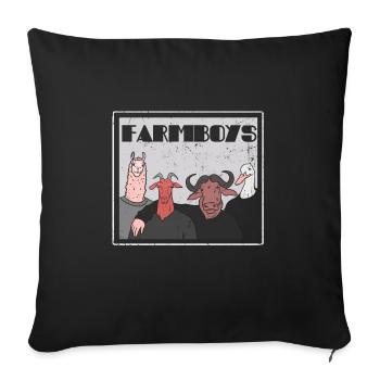 Résident de ferme - Housse de coussin décorative 45 x 45 cm - noir - Devant