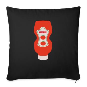 Ketchup - Sofa pillowcase 17,3'' x 17,3'' (45 x 45 cm) - black - Front