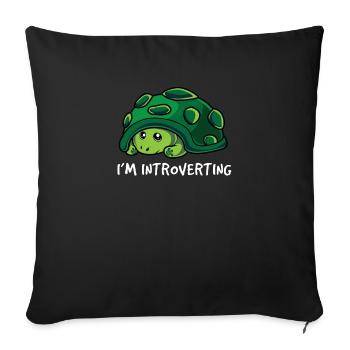 Lustiges introvertiertes Hemd - Geschenke für Introvertierte - Int - Sofakissenbezug 45 x 45 cm - Schwarz - Vorne