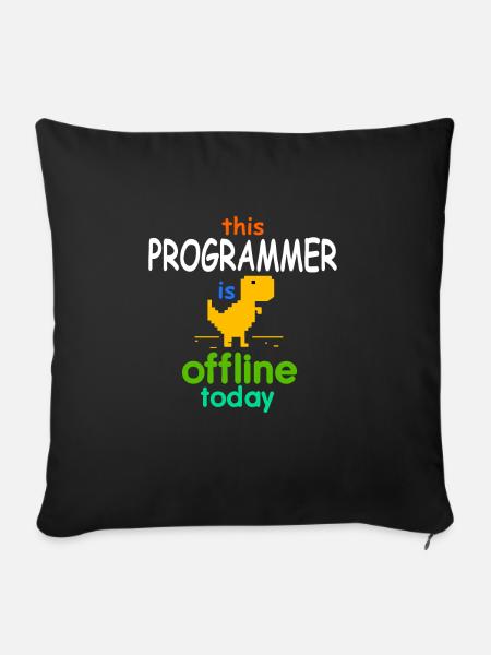 Programmierer ist offline - Sofakissenbezug 45 x 45 cm - Schwarz