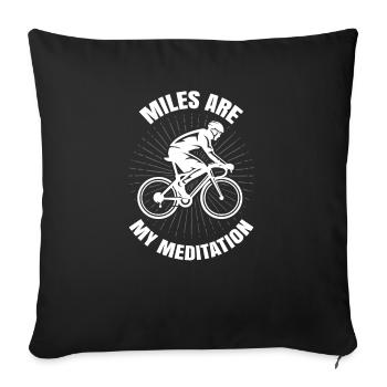 bicycle - Sofa pillowcase 17,3'' x 17,3'' (45 x 45 cm) - black - Front