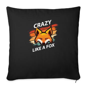 Fox - Sofa pillowcase 17,3'' x 17,3'' (45 x 45 cm) - black - Front