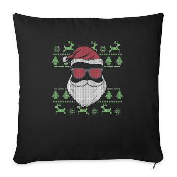 Ugly Santa - Sofa pillowcase 17,3'' x 17,3'' (45 x 45 cm) - black - Front