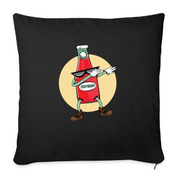 Ketchup Dab Pose Gift Dancing Ketchup Dabbing - Housse de coussin décorative 45 x 45 cm - noir - Devant