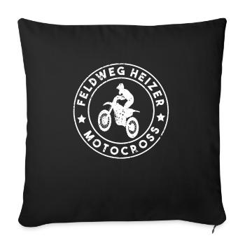 Dirt bike Apparel - Sofa pillowcase 17,3'' x 17,3'' (45 x 45 cm) - black - Front