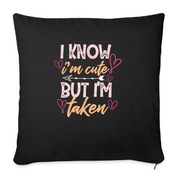 Freundin Vergeben Geschenkidee - Sofakissenbezug 45 x 45 cm - Schwarz - Vorne