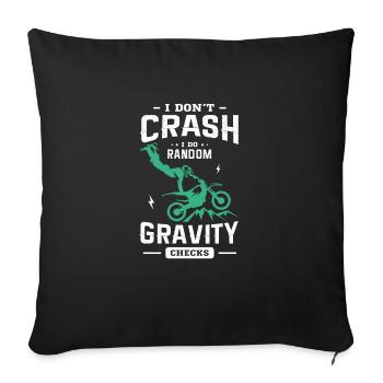 Dirt bike Apparel - Sofa pillowcase 17,3'' x 17,3'' (45 x 45 cm) - black - Front