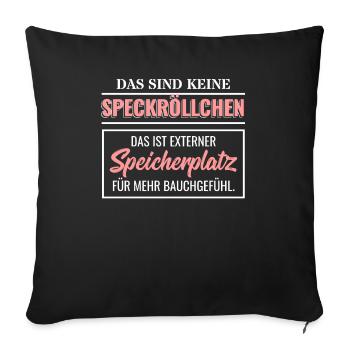 Ich Bin Nicht Zu Dick Übergewicht Selbstliebe Diät - Sofakissenbezug 45 x 45 cm - Schwarz - Vorne