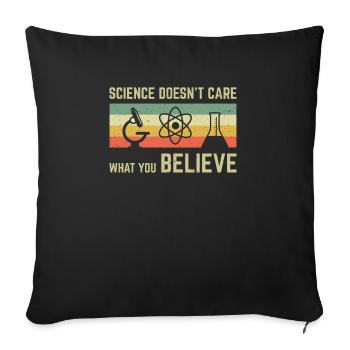 Science Doesn’t Care What You Believe Teacher Poison - Housse de coussin décorative 45 x 45 cm - noir - Devant