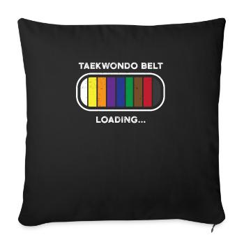 Chemise Cool Ceintures Taekwondo - Tae Kwon Do Belt Shir - Housse de coussin décorative 45 x 45 cm - noir - Devant