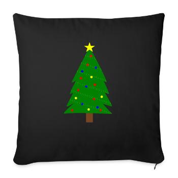 Ugly Christmas Christmas Tree T-Shirt - Sofa pillowcase 17,3'' x 17,3'' (45 x 45 cm) - black - Front