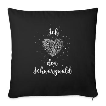 Schwarzwald Schwarzwaldmädel Wald Herz - Sofakissenbezug 45 x 45 cm - Schwarz - Vorne