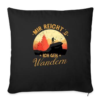 Wandern Berge Bergsteiger Wanderer gift - Sofakissenbezug 45 x 45 cm - Schwarz - Vorne
