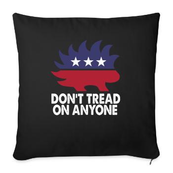 Dont Tread On Anyone Porcupine Libertarian Humor F - Sofa pillowcase 17,3'' x 17,3'' (45 x 45 cm) - black - Front