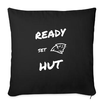 football - Sofa pillowcase 17,3'' x 17,3'' (45 x 45 cm) - black - Front