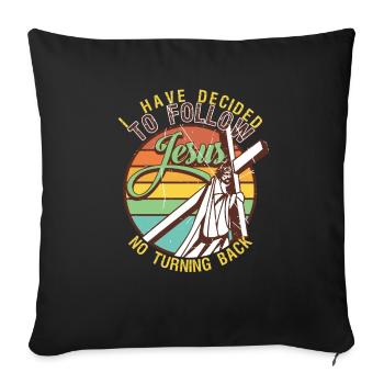 Cool Christian Religious Belief Jesus Bible Verse - Sofa pillowcase 17,3'' x 17,3'' (45 x 45 cm) - black - Front